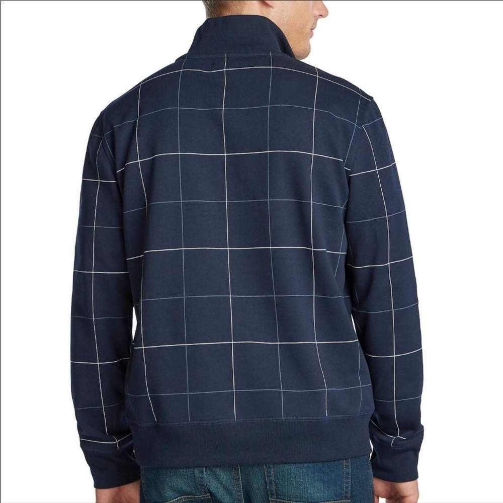 Mens Nautica Quarter Zip Fleece Sweater Long Sleev - Picture 2 of 3